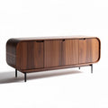 Houten dressoir met drie deuren 150 x 40 x 80cm in walnootkleur
