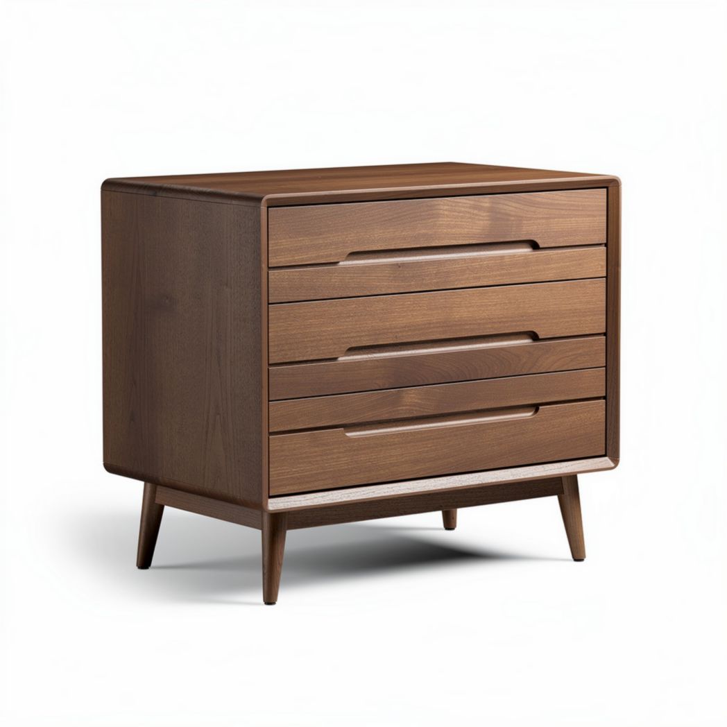 houten ladekast met vier lades afmetingen 80 x 40 x 70cm bruin