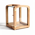 Houten vitrine met glazen planken en handvat 30 x 30 x 40cm