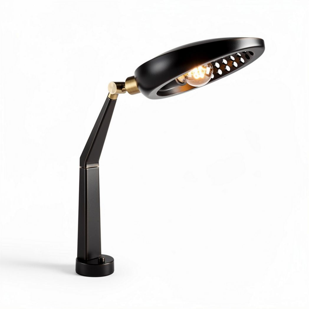 Tafellamp zwart met verstelbare arm en metalen ontwerp 30 x 20 x 40cm